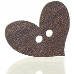 Naše galanterie Dřevěný knoflík wenge srdce 2 – Zboží Dáma