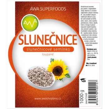 Superfoods AWA Slunečnicové semínko loupané 1000 g