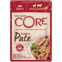 Wellness Core Cat Paté kuře a hovězí 85 g