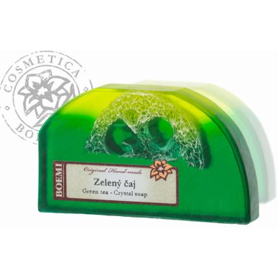Boemi Křišťálové mýdlo s lufou Zelený čaj 80 g – Zboží Mobilmania