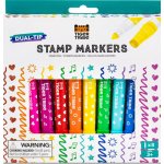 Tiger Tribe Multifunkční fixy a razítka 2 v 1 Dual-Tip Stamp Markers – Hledejceny.cz