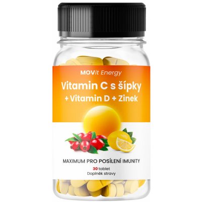MOVit Vitamin C s šípky+Vitamin D+Zinek 30 tablet – Zbozi.Blesk.cz
