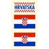 Arch Tetovací obtisky na obličej i tělo Chorvatsko vlajka 3 motiv