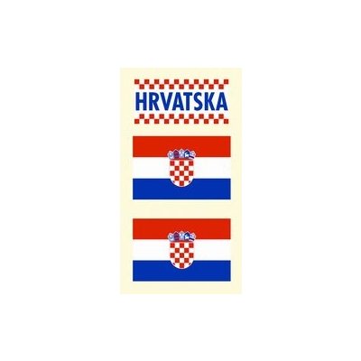 Arch Tetovací obtisky na obličej i tělo Chorvatsko vlajka 3 motiv – Zboží Mobilmania