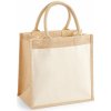 Nákupní taška a košík Westford Mill Nákupní jutová taška WM426 Natural 30x30x19 cm