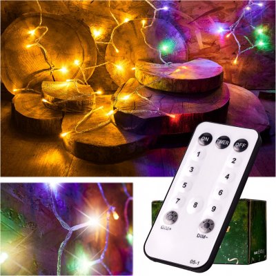 KIK KX5234 LED řetězová světla 10 m s dálkovým ovládáním – Hledejceny.cz
