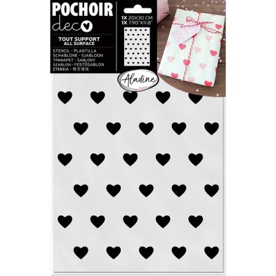 AladinE Plastová šablona Srdíčka 20 x 30 cm – HobbyKompas.cz