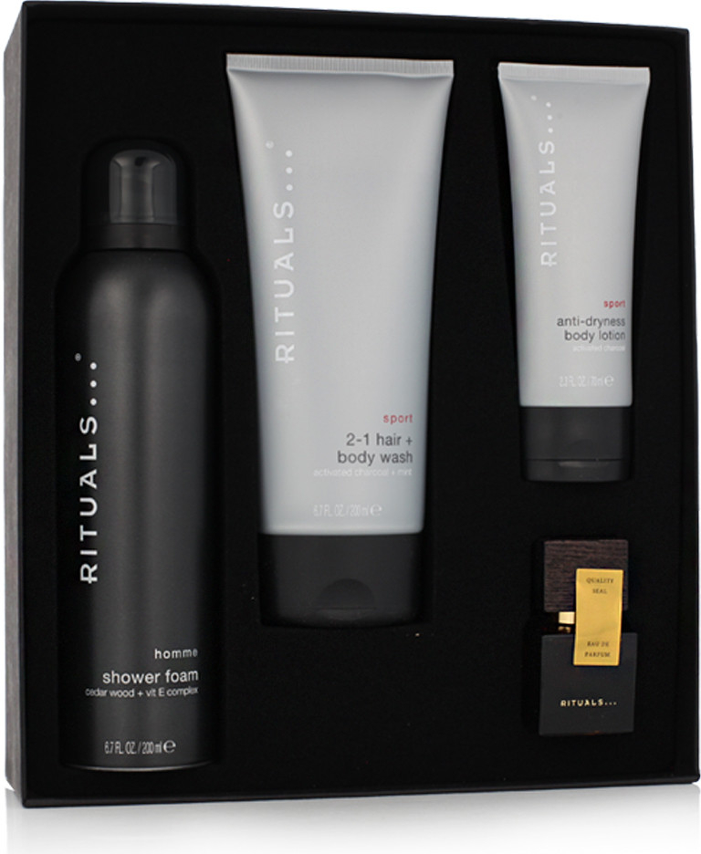 Rituals The Ritual Of Homme EDP Homme 15 ml + sprchový gel Homme Sport 200 ml + sprchová pěna Homme 200 ml + tělové mléko Homme Sport 70 ml dárková sada