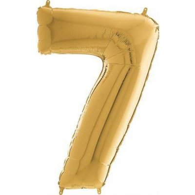 Grabo Nafukovací balónek číslo 7 zlatý 66 cm – Zboží Mobilmania