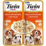 Inaba Twin Packs Dog kuře & zelenina hovězí 80 g – Zbozi.Blesk.cz