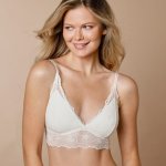 Blancheporte trojúhelníková podprsenka s vyjímatelnými vycpávkami, bez kostic slonová kost – Zboží Dáma