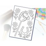 Radost v písku Šablona na pískování hobby horse s podkovou A4 210 × 297 mm – Zboží Dáma