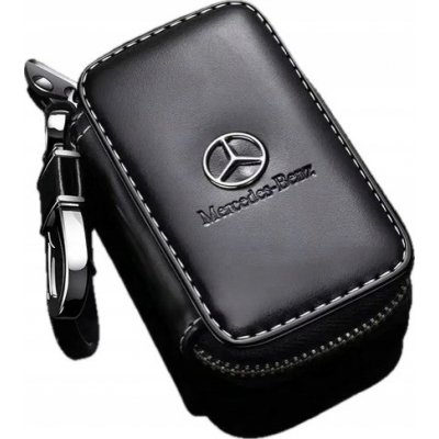 Klíčenka KOŽENÉ POUZDRO na klíče s logem MERCEDES KLÍČEK do auta ELEGANTNÍ – Zboží Dáma