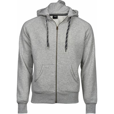 Fashion mikina Tee Jays s dvojitou kapucí a kovovým zipem šedá melír – Hledejceny.cz
