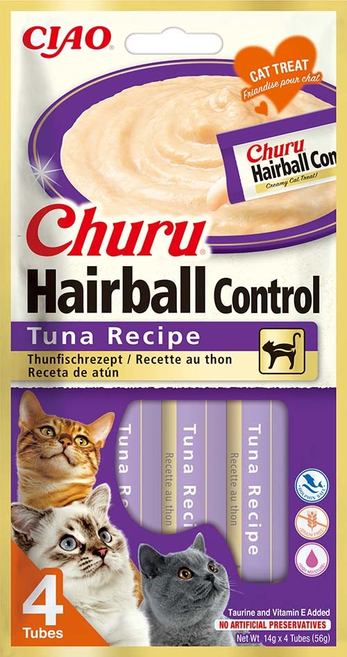 Churu Cat Hairball Control Tuna Recipe 4 x 14 g