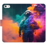 Pouzdro iSaprio Flip s kapsičkami na karty - Astronaut in Colours 02 Apple iPhone 5 / 5S / SE