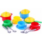 Teddies sada nádobí plast barevné 18ks v síťce – Zboží Mobilmania
