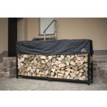 Stojan na dřevo ShelterLogic 239 x 36,3 x 118,9 cm ocelový černý s plachtou – Zboží Dáma