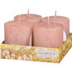 Nohel Garden Svíčky adventní rustikální metalická d6x7cm 4ks – Hledejceny.cz