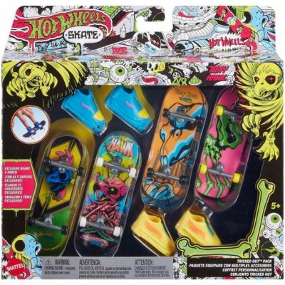 Hot Wheels Skate Fingerskate Tony Hawk set SKATEBOARD Neon – Zboží Dáma