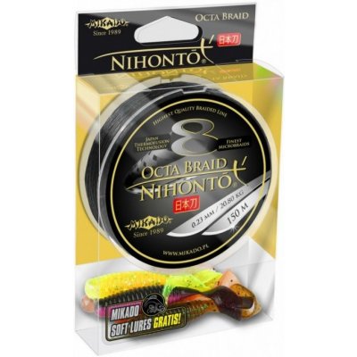 MIKADO šňůra NIHONTO OCTA BRAID 020 black 150m 18,1kg