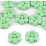 Knoflík plastový 15 mm květ-6 světle zelený – Zboží Dáma