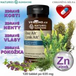 Nature’s Sunshine ZINC ALT Zinek ALT 120 tablet po 635 mg – Hledejceny.cz