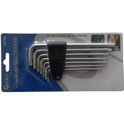 L-klíče TORX, sada 7ks, T10-T40, GEKO – HobbyKompas.cz