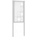 PROCITY Venkovní vitrína Classique, 12 x A4, včetně sloupků, elox | Zboží Auto