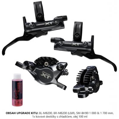 SHIMANO UPGRADE set XT BR-M8200 BL-M8200 BR-př+zad/BL-levá+pravá SM-BH90-1000mm+1700mm resin des. IBRM8200UPGKIT2 – Hledejceny.cz