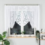Dekorační oblouková krátká záclona na žabky POLA 130 bílá 250x130 cm MyBestHome – Hledejceny.cz