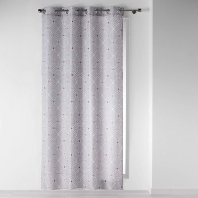 Douceur d'intérieur Okenní závěs ELEGANTE, 140 x 260 cm, šedá s oky vícebarevná – Zboží Mobilmania