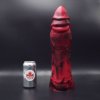 Dilda Topped Toys Artemis 115 Forge Red prémiové silikonové dildo 39 x 9,4 cm