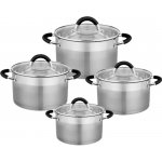 Haus Roland Sada nerezového nádobí, 8dílná, černé úchyty – Sleviste.cz