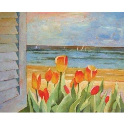 Krásný koutek s tulipány - 90 x 120 cm – Zboží Mobilmania