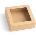 KRAFTHOUSE.EU Kraftová dárková krabička čtvercová s okénkem KM-001KO Okno: Srdce – Hledejceny.cz