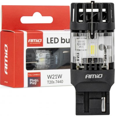 LED žárovka LumiTec T20S 7440 W21W 12V FULL CANBUS bílá 1 ks AMiO-04686 – Hledejceny.cz