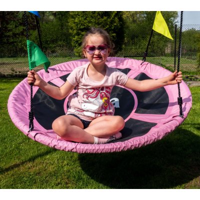 Aga závěsný houpací kruh 100 cm růžová – Hledejceny.cz