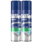 Gillette Series Sensitive gel na holení 2 x 200 ml – Zboží Dáma