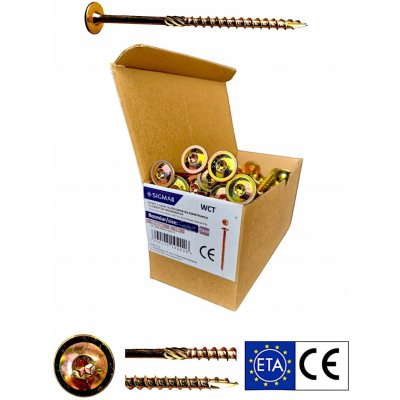 Tesařský vrut SIGMA-FIX 8x160 mm talířový 50 ks – Hledejceny.cz