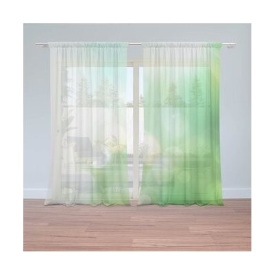 Sablio Záclony Zelená abstrakce: 2ks 150x250cm – Hledejceny.cz