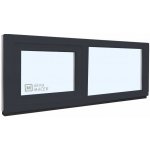 KNIPPING Plastové okno - 70 AD, 1800x600 mm, FIX/S, antracit Sklo: čiré, Barva, imitace: antracit/bílá (jednostranně) – Hledejceny.cz