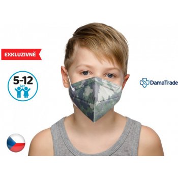Dama Trade respirátor FFP2 vhodný pro děti Maskáč 10 ks