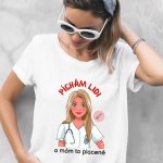 Dámské tričko Zdravotní sestra píchám lidi Bílá – Sleviste.cz