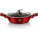 Berlingerhaus Pekáč kulatý s mramorovým povrchem a poklicí 24 cm Burgundy Metallic Line BH-1262 – Zboží Dáma