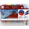Akvarelová barva Akashiya Japonský akvarelový set Fuji : 14 štětcových per na kaligrafii i ilustrace