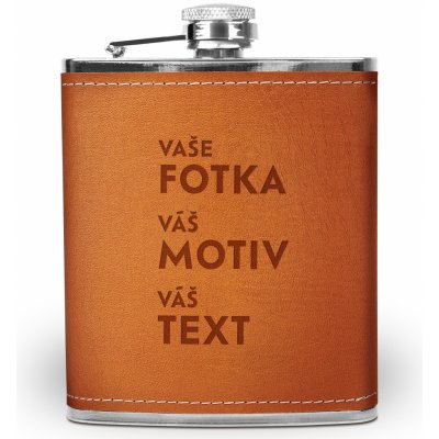 Kožená placatka s vlastním motivem – Zboží Dáma