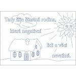 Beruška Vyšívání k zavěšení 70x50 cm šťastná rodina – Hledejceny.cz