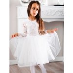 Princess krajkové šaty s maxi tylovou sukní bílé – Hledejceny.cz