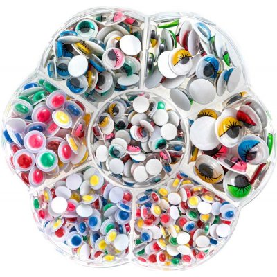 dp Craft Dekorační pohyblivé oči kulaté samolepicí (550ks) – Zboží Mobilmania